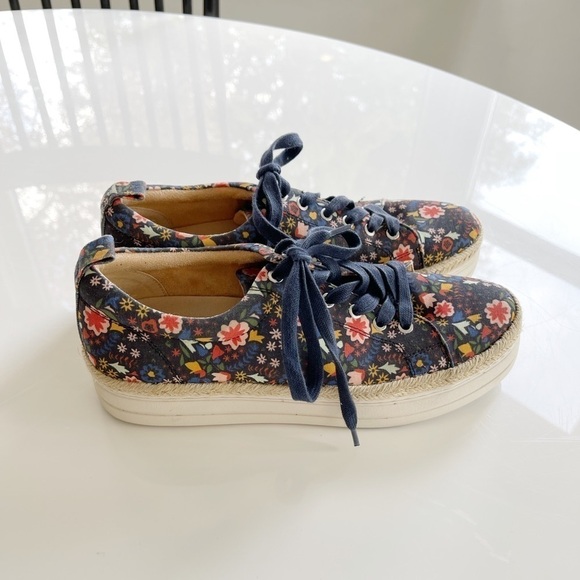 Jack Rogers Mia Floral Platform Sneakers - 8.5 - Picture 6 of 8